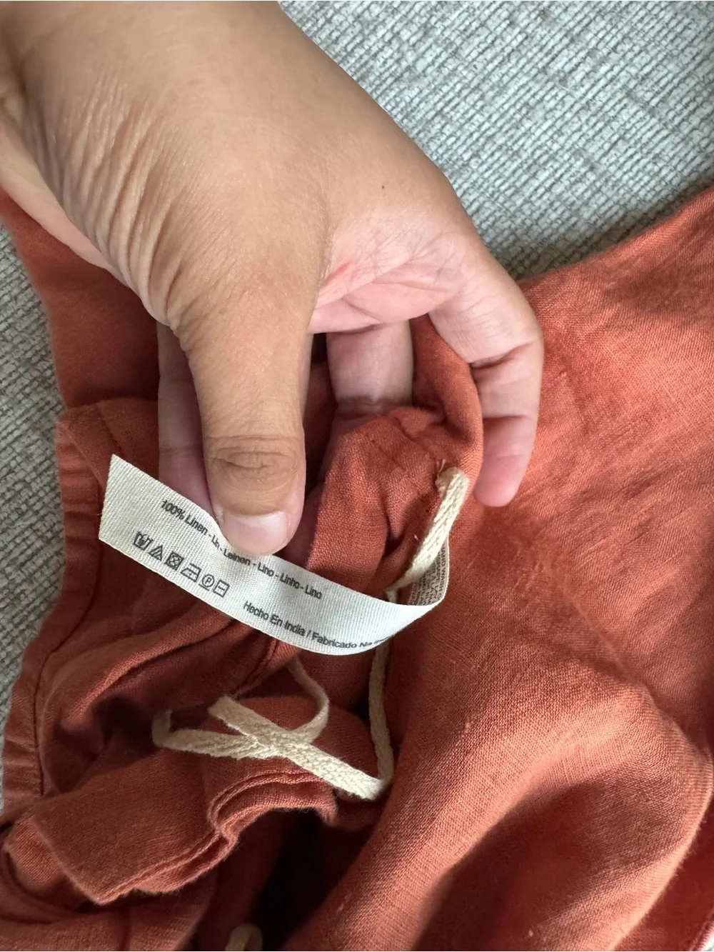 Free People Rust Orange Halter Button-Front Backless Top